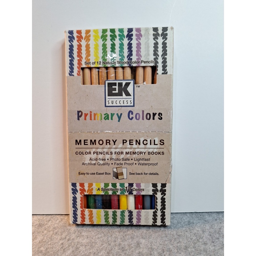 EK Success Primary Colors 12 Memory Pencils for Scrapbooking New Extreme Quality
